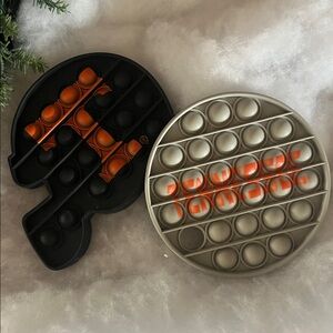 Stocking Stuffers! 2 Black and Orange/Gray and Orange Tennessee Pop Its